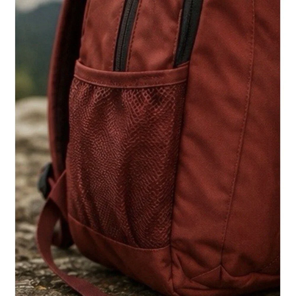 Eddie Bauer Adventurer Backpack Burgundy Hiking Travel Laptop School Daypack